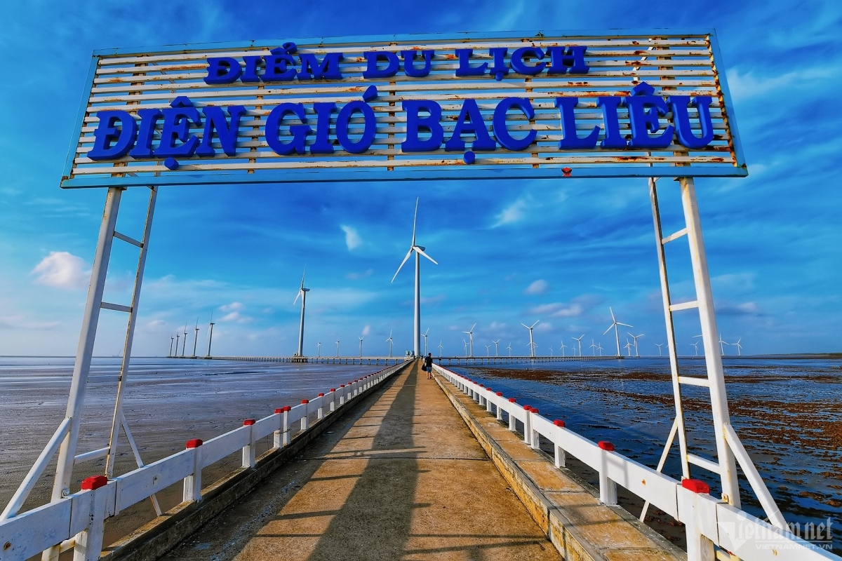 Discovering wind farm as new tourist spot in Bac Lieu province